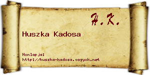 Huszka Kadosa névjegykártya